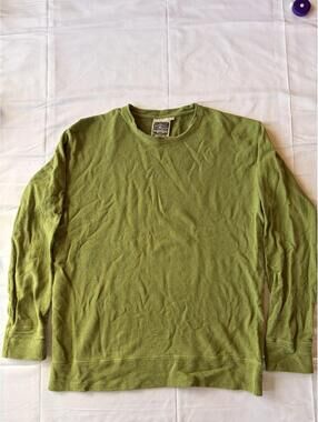 Jungmaven Hemp Sweatshirt Men's L Green Crewneck USA Made